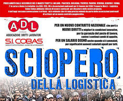 Ci siamo. Dopo tanti anni passati davanti ai cancelli dei vari luoghi della logistica, si prova a fare un importante passo in avanti. I lavoratori del settore lo vogliono e lo hanno costruito con la loro fatica quotidiana fatta di nottate al freddo e a respingere provocazioni e manganellate.    Lo vogliono perchè è una risposta di grande dignità contro caporali, sindacati confederali complici e istituzioni conniventi con sistemi schiavistici e mafiosi di sfruttamento. Lo vogliono perchè è molto tempo che hanno iniziato a riprendersi ciò che loro spetta e non vogliono fermarsi.  Infatti, tanti anni sono passati da […]