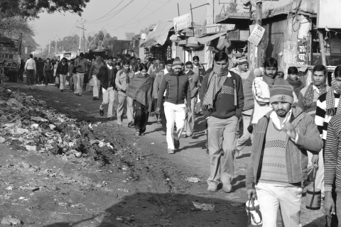 GurgaonWorkersNews no.58 – August/September 2013 Gurgaon in Haryana is presented as the shining India, a symbol of capitalist success promising a better life for everyone behind the gateway of development. At a first glance the office towers and shopping malls reflect this chimera and even the facades of the garment factories look like three star hotels. Behind the facade, behind the factory walls and in the side streets of the industrial areas thousands of workers keep the rat-race going, producing cars and scooters for the middle-classes which end up in the traffic jam on the new highway between Delhi and […]