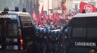 Redazione di Operai Contro, alla fine la rabbia non è più contenibile Ci siamo difesi dall’attacco della polizia ecco come il Fatto Quotidiano riporta la manifestazione Momenti di tensione alla manifestazione dei movimenti per la casa a Roma. Dopo gli scontri invia del Tritone, i manifestanti sono arrivati a Montecitorio tra slogan e lanci di fumogeni. La piazza è presidiata dai blindati delle forze dell’ordine. Via del Corso e le aree intorno ai palazzi della politica sono diventati zona rossa. Prima, quando diverse centinaia di persone hanno cercato di dirigersi sotto la sede del quotidiano “Il Tempo”, nei pressi della colonna Antonina, il corteo ha […]