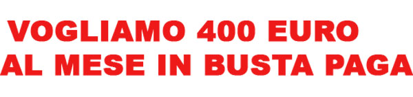 Redazione di Operai Contro, Renzi pensa di tapparci la bocca promettendo 85 euro in busta paga dal 27 Maggio. Le 85 euro promesse, se le sono già mangiate l’aumento dell’addizionale regionale e comunale Irpef. Le 85 euro promesse non basteranno a pagare la tasi sulla prima casa Le 85 euro promesse non basteranno a pareggiare il salario perso con la cassa integrazione Le 85 euro promesse non basteranno a pareggiare il salario che ci è stato tolto con gli accordi a perdere firmati dai sindacati Renzi noi operai vogliamo almeno 400 euro al mese in busta paga Basta con […]