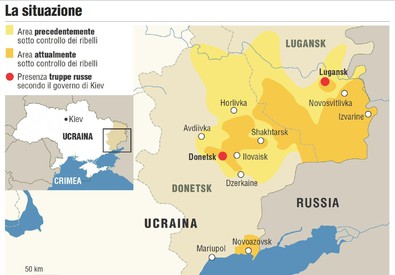 Redazione di Operai Contro, le truppe di kiev da mesi sono affiancate fa legionari pagati dalla UE e dagli USA. I ribelli dell’Est sono affiancati dalle truppe dei padroni Russi Operai Ucraini: ne con Kiev ne con i Russi Un lettore di Operai Contro Cronaca “Domani la commissione preparerà il pacchetto” delle nuove sanzioni europee per la Russia e “la decisione si prenderà venerdì”. Lo indica Federica Mogherini parlando davanti alla Commissione Esteri del Parlamento europeo. “Non c’è una soluzione militare” alla crisi ucraina: il segretario generale dell’ Onu Ban Ki-moon ha messo in guardia l’Occidente contro i pericoli di una […]