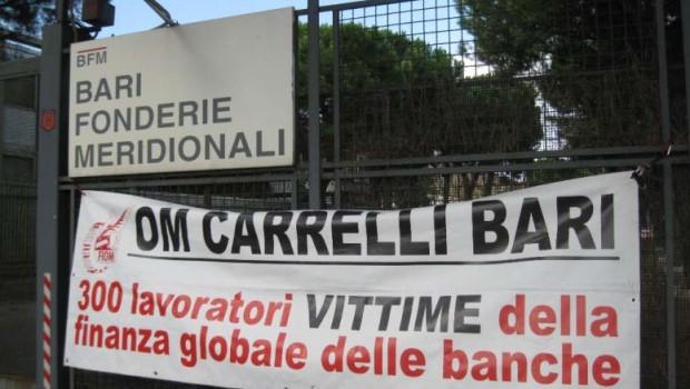 Readazione di Operai Contro, ti riporto le mie impressioni dopo la frequentazione del presidio degli operai BFM   “Io, posso morire anche di fame, non mi importa. Ma mia figlia no! Se vedo la mia bambina piangere perché non le posso comprare il latte, i biscotti e quant’altro le serve, allora basta! A tutto c’è un limite e per me il limite è il diritto alla vita, in primo luogo per i bambini. Se mi negano questo, succede il finimondo”.   Per il giovane operaio della Bari Fonderie Meridionali non si possono accettare i diktat dei padroni della multinazionale […]