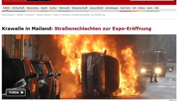 Redazione di operai contro, Renzi sperava che il 1 Maggio sarebbe restata famosa perché lui aveva celebrato l’apertura dell’Expo. Invece la musica è diversa L'apertura dell'Expo che dovrebbe tirar fuori l'Italia dalla crisi rovinata dagli scontri. Così la stampa mondiale racconta la giornata di ieri a Milano, dando risalto in particolare alla città devastata dai black Bloc. Dal Financial Times, al Guardian, da Le Monde a Der Spiegel, dal Pais alla Bbc, tutti parlano della "guerriglia" di Milano. "L'Expo mondiale, rovinato dagli scontri, che punta a tirar fuori l'Italia dalla crisi", titola FINANCIAL TIMES che racconta come "dopo una vigilia segnata […]
