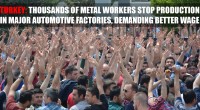 DA revolution-news.com BY JENNIFER BAKER Migliaia di metalmeccanici, cessata la produzione alla fabbrica Renault, per chiedere salari più alti e un sindacato che rappresenta le esigenze dei lavoratori . Lavoratori provenienti da diverse fabbriche si sono uniti allo sciopero . Circa 5.000 lavoratori della fabbrica di Oyak Renault di Bursa interrotte le attività di produzione durante il loro turno di mezzanotte il 14 maggio e si sono rifiutati di tornare al lavoro da allora. Migliaia di metalmeccanici provenienti da altre fabbriche , tra cui Tofaş , una joint venture di top conglomerato industriale turco Koç Holding , Coşkunöz e FIAT […]