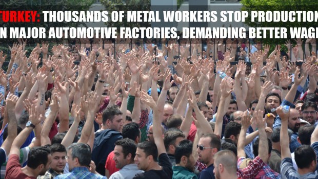 Dal sito degli operai Turchi   http://devrimciproletarya.net/category/isci-sinifi/ abbiamo cercato di tradurre alcune considerazioni sulla loro lotta degli operai turchi Lo sciopero è la scuola di guerra degli operai Gli operai Turchi hanno iniziato lo sciopero in alcune fabbriche a fine Gennaio 2015 Gli operai della Renault sono diventati agitatori e propagandisti e organizzatori della lotta dei metalmeccanici Gli operai Turchi hanno imparato a resistere alla polizia, al bastone e alla carota dei padroni, alle provocazioni di chi voleva fermare la lotta. La lotta da semplice protesta è diventata lotta di classe E’ un illuso chi pensa che basta una […]