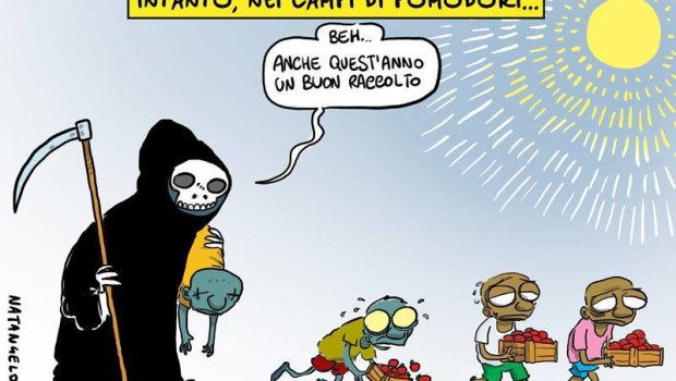 Redazione,  Non ci sono caporali senza padroni, lo chiariamo subito. Nelle campagne i caporali esistono perché i capitalisti agrari hanno bisogno di essi. I caporali sono il braccio destro dei capitalisti agrari per la fornitura e la gestione della forza lavoro bracciantile. I caporali concorrono con i padroni allo sfruttamento selvaggio della forza lavoro bracciantile e si appropriano di una fetta del profitto ottenuto dal loro sfruttamento. Ma se i padroni non esistessero anche i caporali non esisterebbero. E se i padroni non volessero servirsi di essi, essi non esisterebbero ugualmente. Anche quando accade che i caporali “impongono” la […]