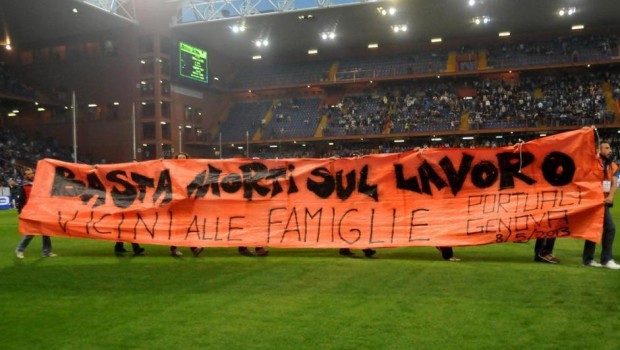 Redazione, segnalo l’intervento del Collettivo Autonomo Lavoratori Portuali di Genova (CALP) sulle questioni della sicurezza nei porti. Saluti operai La sicurezza prima di tutto! Ormai diventato un noioso graffito a lettere cubitali sotto le vetrate dei ponti di comando delle navi mercantili. A bordo le apparenze potrebbero ingannare l’occhio esterno, che vede diligenti equipaggi con tute da lavoro tutte perfette, elmetti allacciati alle teste, cartellini identificativi a vista e radio con microfoni a tracolla. In effetti sembrerebbe che quell’enorme scritta abbia un certo peso sulle loro coscienze, ma non è tutto oro ciò che luccica e bisognerebbe approfondire con […]