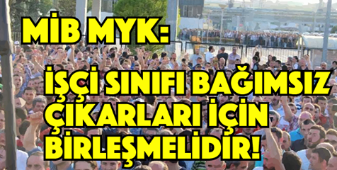 PUBBLICHIAMO QUESTO SCRITTO DEL MIB. NON SIAMO IN GRADO DI TRADURRE IL TURCO CORRETTAMENTE. SE QUALCHE LETTORE E’ IN GRADO DI FARLO CI INVII LA TRADUZIONE CORRETTA Metal İşçileri Birliği – MİB   MİB MYK Temmuz Ayı Toplantısı… İŞÇİ SINIFI BAĞIMSIZ ÇIKARLARI İÇİN BİRLEŞMELİDİR! Metal İşçileri Birliği Merkezi Yürütme Kurulu (MİB MYK) olarak Ağustos ayı toplantımızı gerçekleştirdik. Toplantıda başta darbe girişimi ve sonrasındaki gelişmeler olmak üzere bir dizi gündem üzerine değerlendirmeler yaptık, kararlar aldık. *** Yaşanan darbe girişimi üzerine yaptığımız değerlendirmeler ışığında çıkardığımız sonuçları maddeler halinde şöyle özetleyebiliriz: 1. Yaşanan darbe girişiminin uzun süredir yaşanmakta olan iktidar uğruna mücadelenin […]