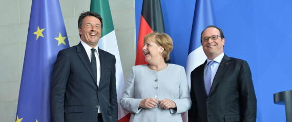 Redazione di Operai Contro, i tre gangster dei paesi “forti” della UE si riuniscono a Ventotene.  I tre gangster faranno a Ventotene degli storici accordi? – lavoro ai giovani – difesa dell’europa dai mussulmani -la crociata in Medio oriente e Libia Il gangster Renzi ha già trovato la frase sintesi del vertice: “Schengen della Difesa”  Che cazzo voglia dire, non lo sa neanche Renzi, ma la frase è bella I leccaculo della stampa e della TV hanno già ricevuto il pizzinno per celebrare lo storico vertice di Ventotene Un Toscano di Pisa  