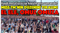 Metal İşçileri Birliği – MİB Metal İşçileri Birliği – MİB 11 settembre alle ore 9:43 · Haydi metal işçisi işe koyulmanın zamanıdır! 2017 süreci başlıyor! EL ELE, OMUZ OMUZA MESS-TM’NİN DÜZENİNİ YIKALIM! Metal işçileri, arkadaşlar! Geçtiğimiz yıl metal fırtına ile ayağa kalktık pek çok şeyi başardık. MESS’i sarstık, TM’nin sözde kalelerini yıktık. Büyük zaferler kazandık, kimsenin aklına gelemeyecek büyük işler yaptık. Bazen de yenildik. Ama sonuçta hep ayakta kaldık. Daha o zaman hedefimizi belirledik! Bu daha başlangıçtı, mücadeleye devam edecektik ve 2017’de daha büyük bir zafer kazanacaktık. Yani 2017 MESS grup sözleşmesi sürecinde MESS-TM’yi yere serecek, on yıllar boyunca […]