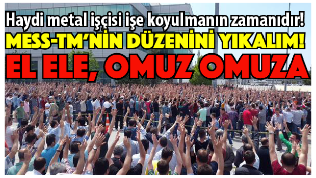 Metal İşçileri Birliği – MİB Metal İşçileri Birliği – MİB 11 settembre alle ore 9:43 · Haydi metal işçisi işe koyulmanın zamanıdır! 2017 süreci başlıyor! EL ELE, OMUZ OMUZA MESS-TM’NİN DÜZENİNİ YIKALIM! Metal işçileri, arkadaşlar! Geçtiğimiz yıl metal fırtına ile ayağa kalktık pek çok şeyi başardık. MESS’i sarstık, TM’nin sözde kalelerini yıktık. Büyük zaferler kazandık, kimsenin aklına gelemeyecek büyük işler yaptık. Bazen de yenildik. Ama sonuçta hep ayakta kaldık. Daha o zaman hedefimizi belirledik! Bu daha başlangıçtı, mücadeleye devam edecektik ve 2017’de daha büyük bir zafer kazanacaktık. Yani 2017 MESS grup sözleşmesi sürecinde MESS-TM’yi yere serecek, on yıllar boyunca […]