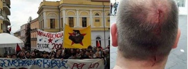 DAL MATTINO Tensioni e cariche sui manifestanti anti-Renzi anche a Benevento, come accaduto altre volte al Sud quando il premier ha fatto visita. Epicentro degli scontri via dei Rettori tra le forze dell’ordine ed alcuni manifestanti scesi in piazza in occasione della visita del presidente del Consiglio dei ministri. Si è registrata l’esplosione di alcuni petardi e l’accensione di fumogeni mentre la polizia ha bloccato i manifestanti. Sulla pagina Facebook di Insurgencia, dopo gli scontri, si legge: «Ancora una volta una città blindata per l’arrivo del premier, in pienissima campagna referendaria. Vietato il corteo, vietato ogni tipo di manifestazione, vietati persino […]