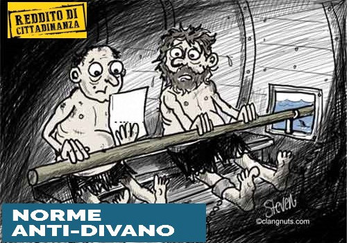 Reddito di Cittadinanza – degli obblighi e delle pene dei proletari e della libertà di profitto dei padroni. Segue a: Reddito di Cittadinanza – II° parte (http://www.operaicontro.it/?p=9755753024) Mentre il decreto si trova ancora nelle commissioni del Senato dove, a colpi di emendamenti, i due partiti di governo si giocano la partita di chi alla fine entrerà nel reddito di cittadinanza, su una cosa sono tutti d’accordo: Sappiano i poveri che nessuno regala niente e che avere il reddito di cittadinanza non sarà una “pacchia”! Ogni occasione è buona per ribadire e minacciare gli eventuali “furbetti” che il beneficio del […]