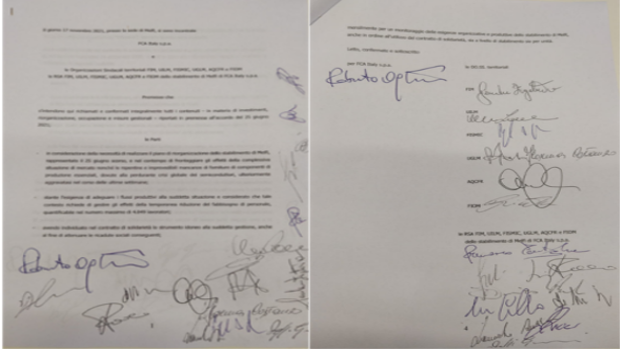 Sottoscritto un nuovo contratto di solidarietà dal 1 dicembre 2021 al 31 marzo 2022. Meno operai in produzione e piena discrezionalità dell'azienda al loro utilizzo.
