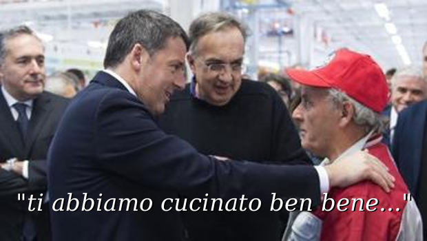 Venerdì 17 dicembre, su RAI3, è andato in onda un documentario su Sergio Marchionne, "generoso, cordiale, astuto". I suoi laudatores non si risparmiano, ma per gli operai della FIAT che lo hanno mantenuto è stato ben altro.